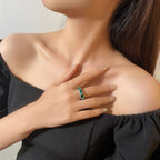 Bandring mit Smaragdbesatz R1761