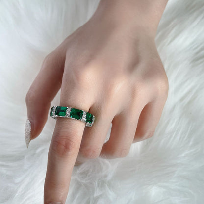 Bandring mit Smaragdbesatz R1761