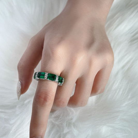Bandring mit Smaragdbesatz R1761