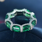 Bandring mit Smaragdbesatz R1761