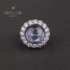 Halo-Ring mit Granatbesatz R0321
