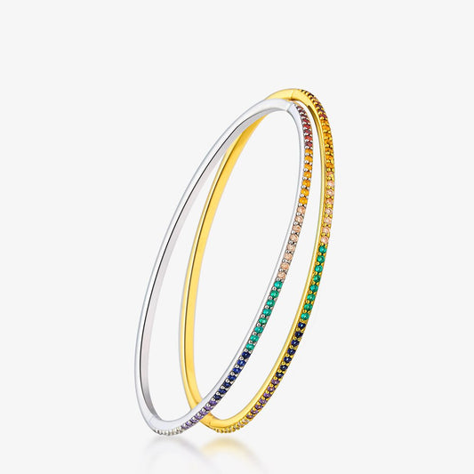 Schmaler Regenbogen-Armreif B0879