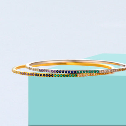 Schmaler Regenbogen-Armreif B0879