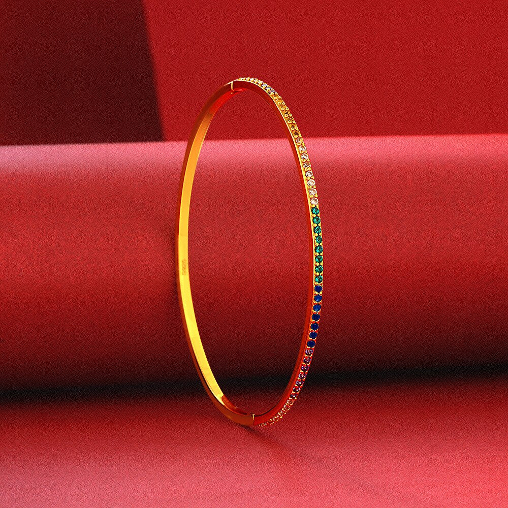 Schmaler Regenbogen-Armreif B0879