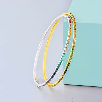 Schmaler Regenbogen-Armreif B0879