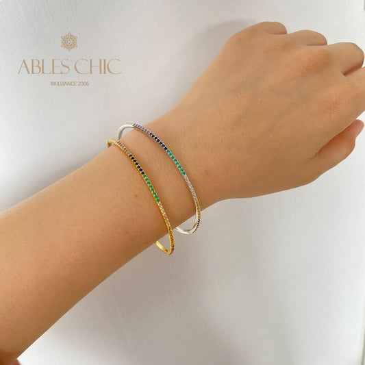 Schmaler Regenbogen-Armreif B0879