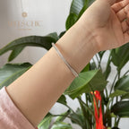 Gewellter Bling-Stapel-Armreif B0878