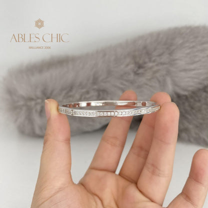 Gewellter Bling-Stapel-Armreif B0878
