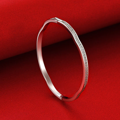 Gewellter Bling-Stapel-Armreif B0878