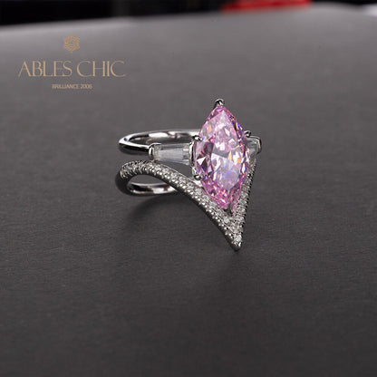 Marquise Diamant Stapelring R0304