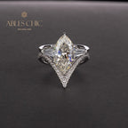 Marquise Diamant Stapelring R0304