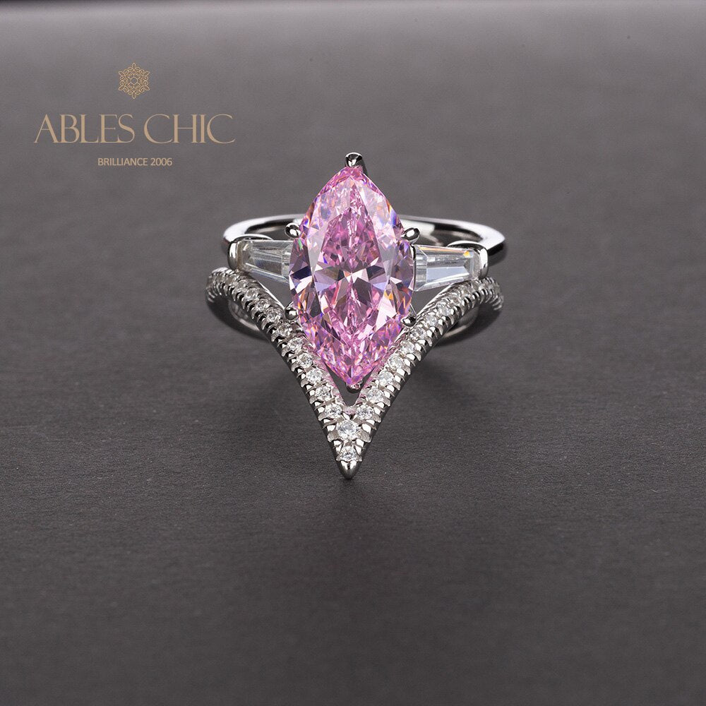 Marquise Diamant Stapelring R0304