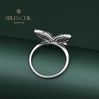 Cocktailring mit Schmetterlings-Pavé R1094