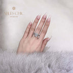 Eleganter Kronen-Verlobungsring R1524