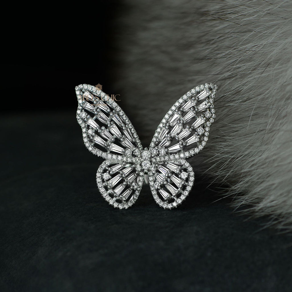 Cocktailring mit Schmetterlings-Pavé R1164