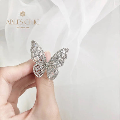 Cocktailring mit Schmetterlings-Pavé R1164