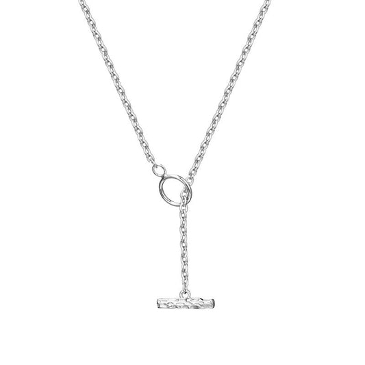 Halskette mit T-Steg und Kabelkette N1019