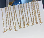 Halskette mit geriffelter Kette und T-Steg