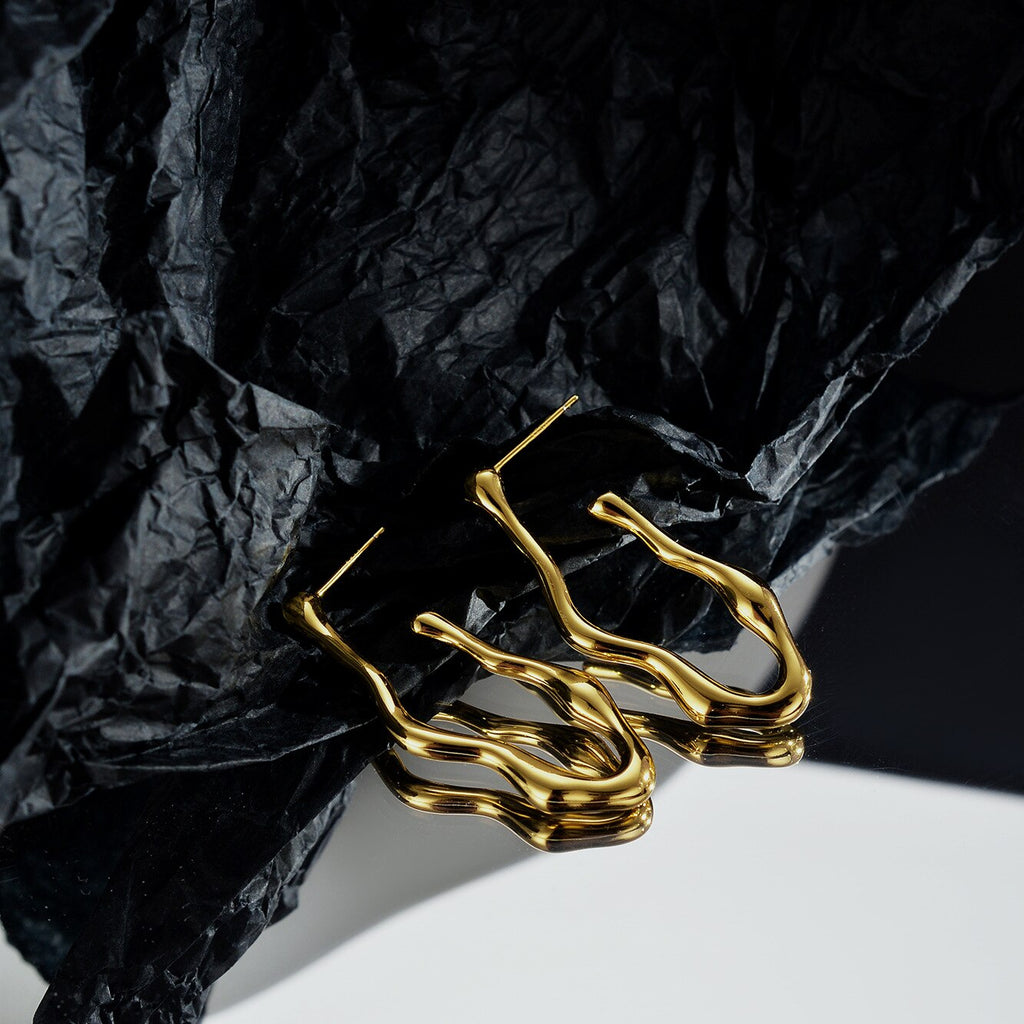 Freiform-Filigran-Ohrstecker E1233