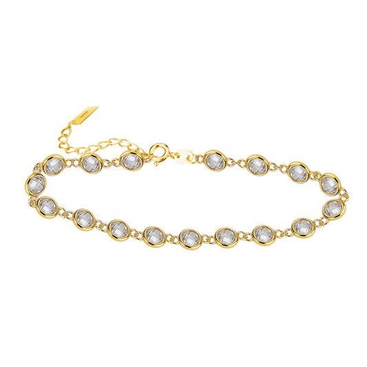 Armband mit facettierten Perlengliedern B1041