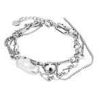 Barockperlen-Mehrkettenarmband B1028