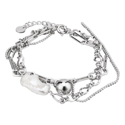 Barockperlen-Mehrkettenarmband B1028