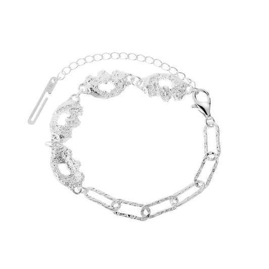Dickes, zerknittertes Gliederarmband B1024
