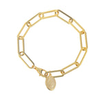 Dickes, gezogenes, längliches Kettenarmband B1045