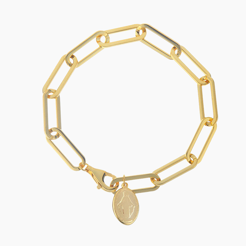 Dickes, gezogenes, längliches Kettenarmband B1045