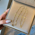 Halskette mit geriffelter Kette und T-Steg