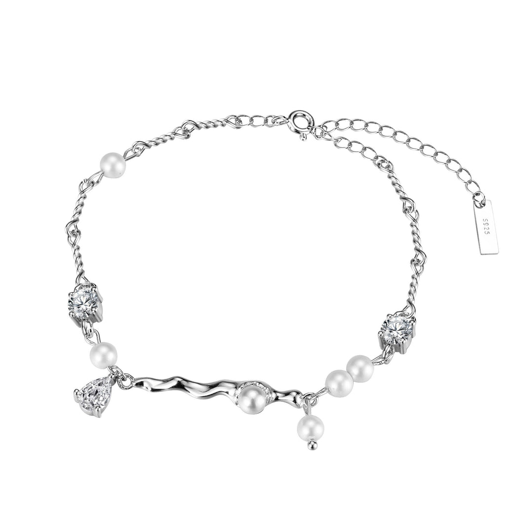 Perlenarmband mit mehreren Ketten B1019