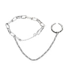Texturiertes, längliches Kettenarmband B1026