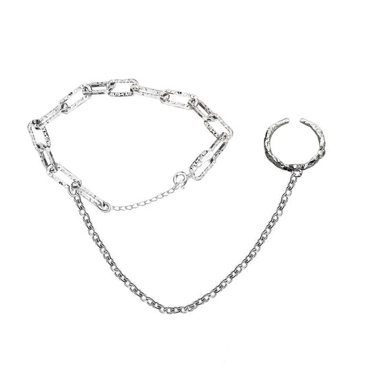 Texturiertes, längliches Kettenarmband B1026