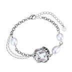 Gewickeltes Barockperlen-Mehrkettenarmband B1049