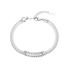 Schlangenkettenarmband mit Zirkoniasteinen B1009