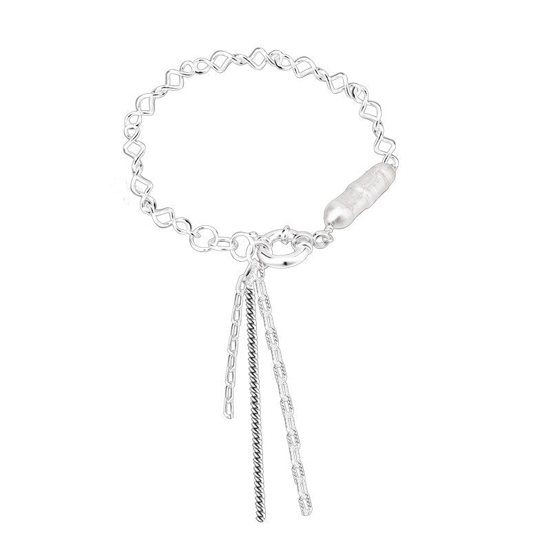 Barockperlen-Kabelkettenarmband B1027