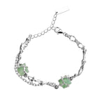 Gewickeltes Jade-Mehrkettenarmband B1010