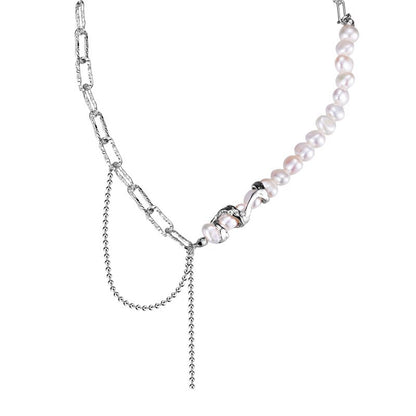 Mehrkettige Halskette mit Barockperlen N1042