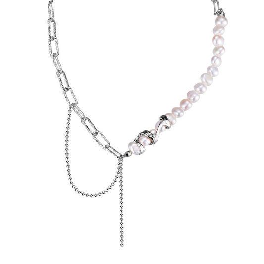 Mehrkettige Halskette mit Barockperlen N1042