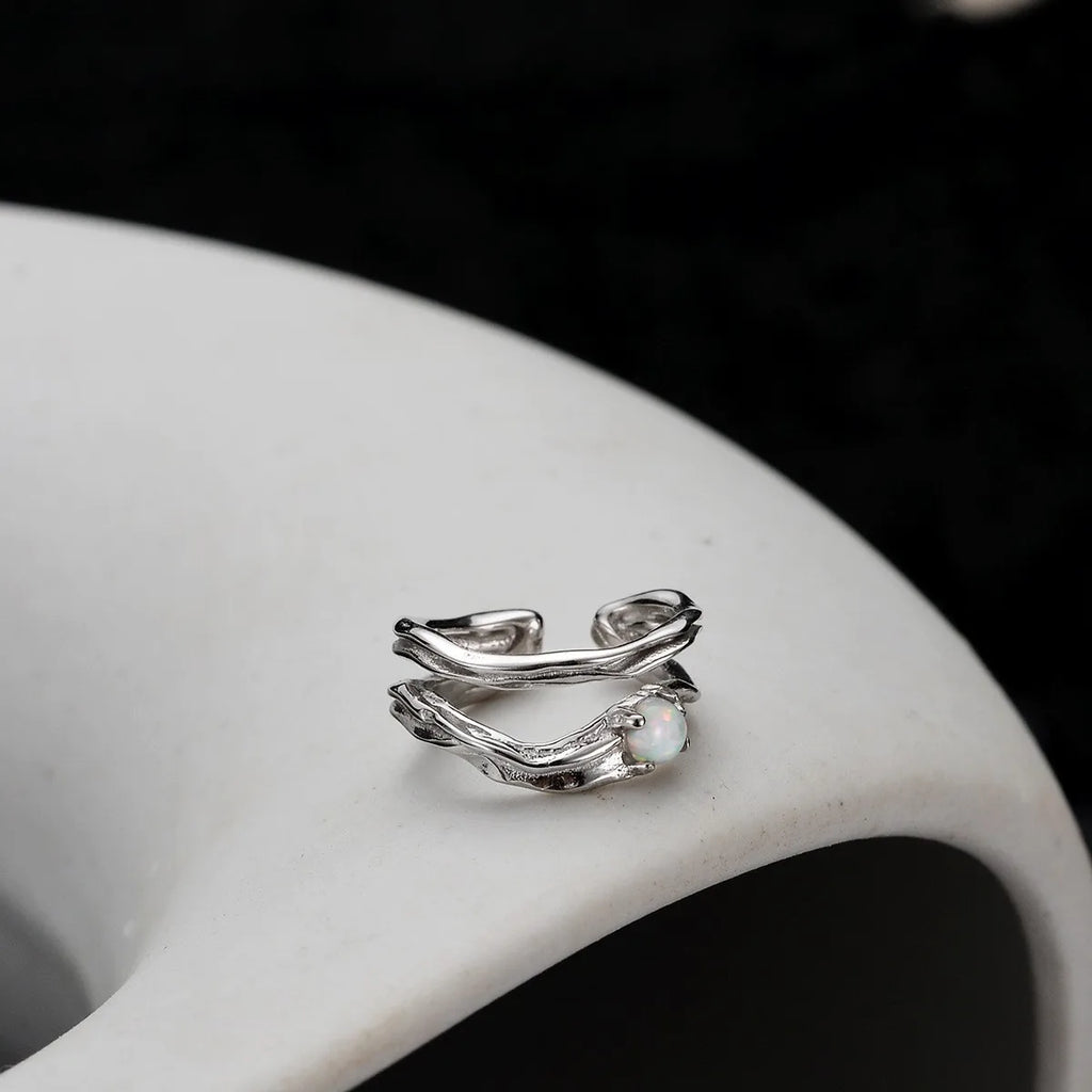 Opal Unregelmäßiger Ohrring E1134, 1 Stück