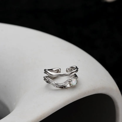 Opal Unregelmäßiger Ohrring E1134, 1 Stück