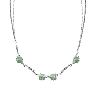 Jade Unregelmäßige Kettenhalskette N1014