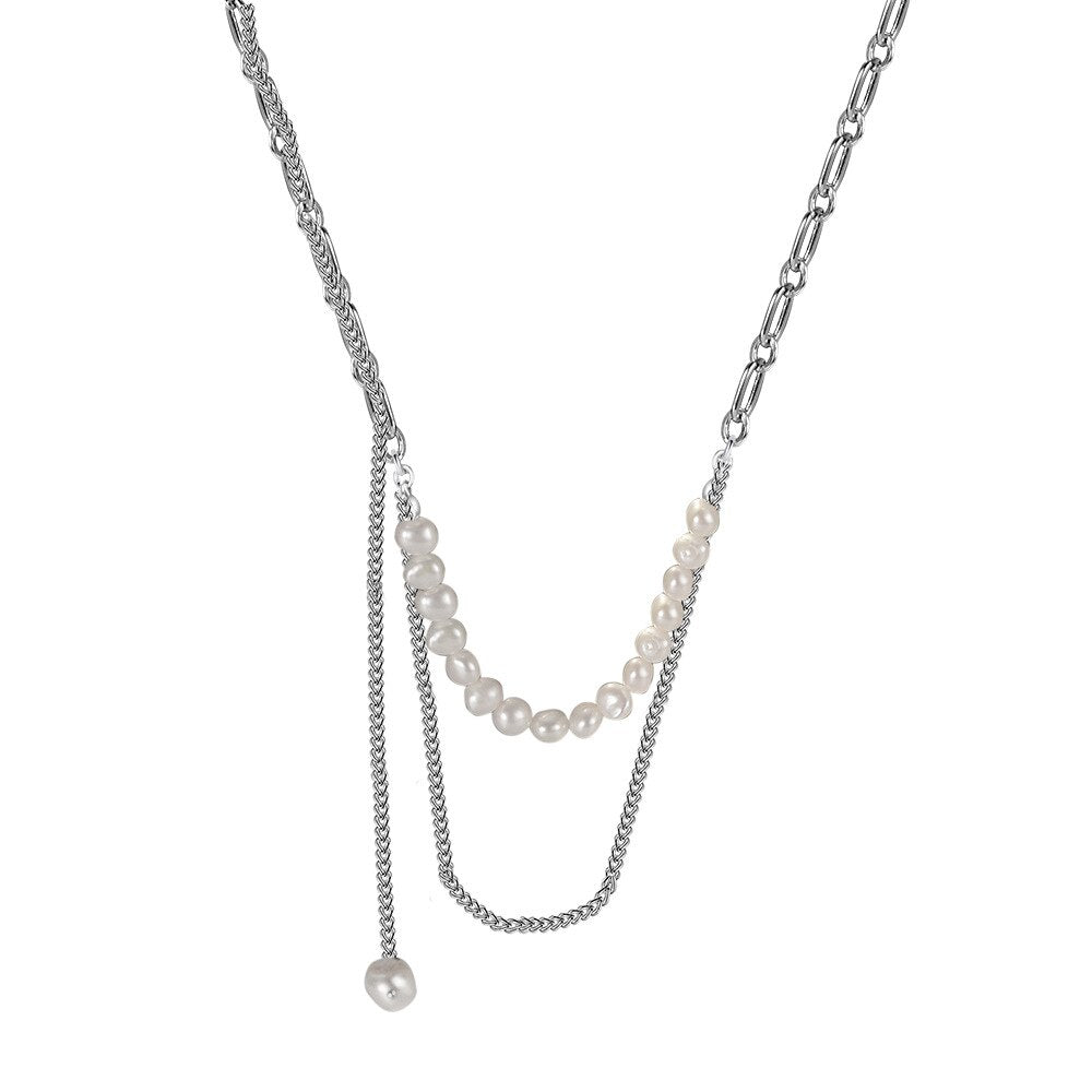 Lange Kette Barocke Perlen Quaste Halskette N1031