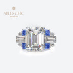 Verlobungsring mit Diamant im Asscher-Schliff R0380