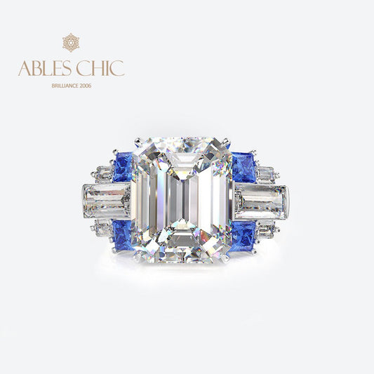 Verlobungsring mit Diamant im Asscher-Schliff R0380