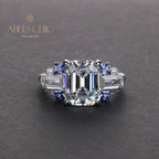 Verlobungsring mit Diamant im Asscher-Schliff R0380