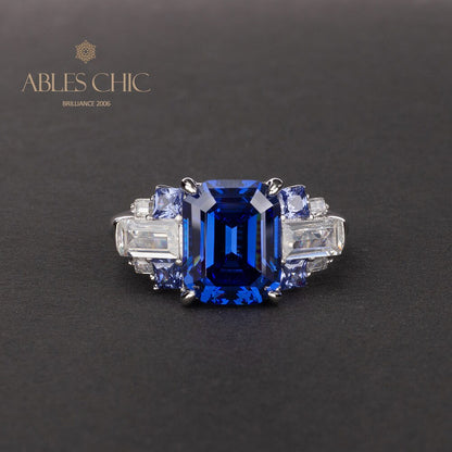 Verlobungsring mit Diamant im Asscher-Schliff R0380