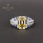 Verlobungsring mit Diamant im Asscher-Schliff R0380