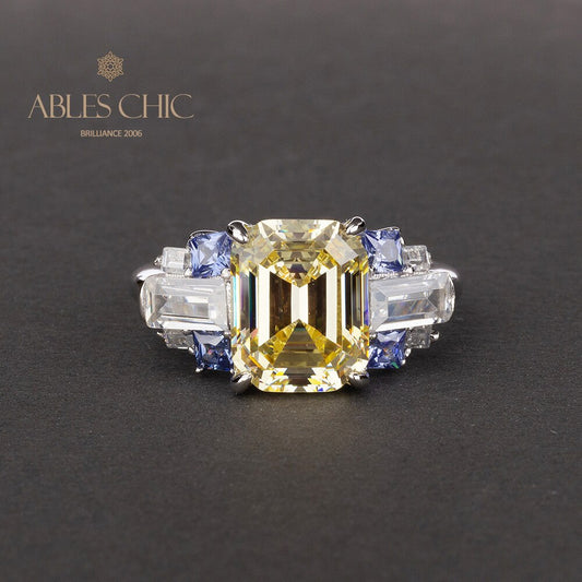 Verlobungsring mit Diamant im Asscher-Schliff R0380