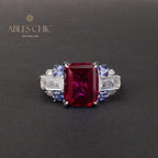 Verlobungsring mit Diamant im Asscher-Schliff R0380